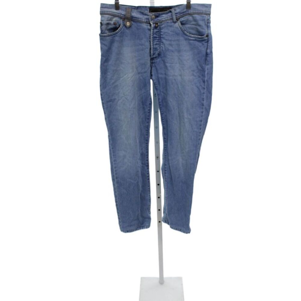 Marco Pescarolo Mens Straight Jeans Blue Cotton Blend Button Size 35